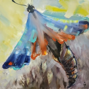 Butterfly Painting Original Art Abstract Art Butterfly Drawing Butterfly Wall Decor Beautiful Butterfly Bedroom Wall Art Butterfly Wings