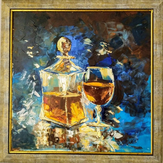 Impressionism Oil On Canvas Palette knife Modern Alcohol Art