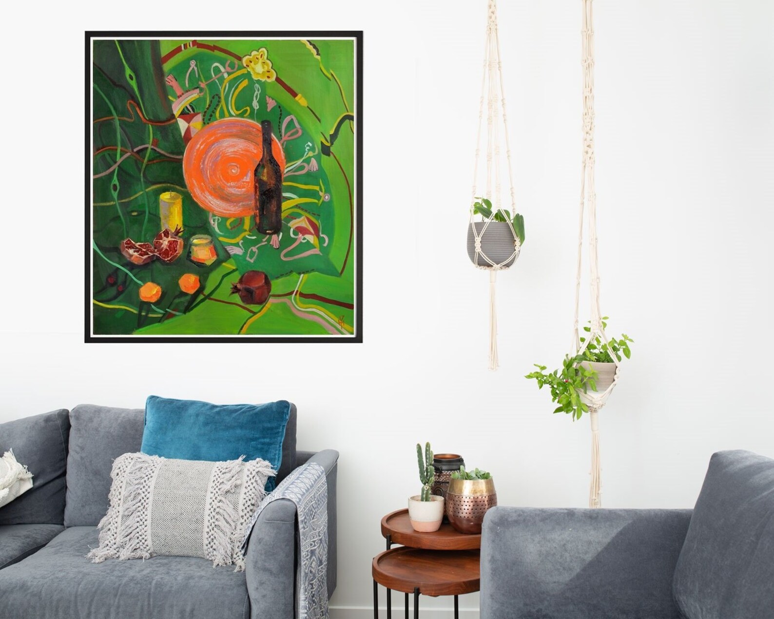 Still Life Oil Painting Interior Painting Dining Room Decor Interior