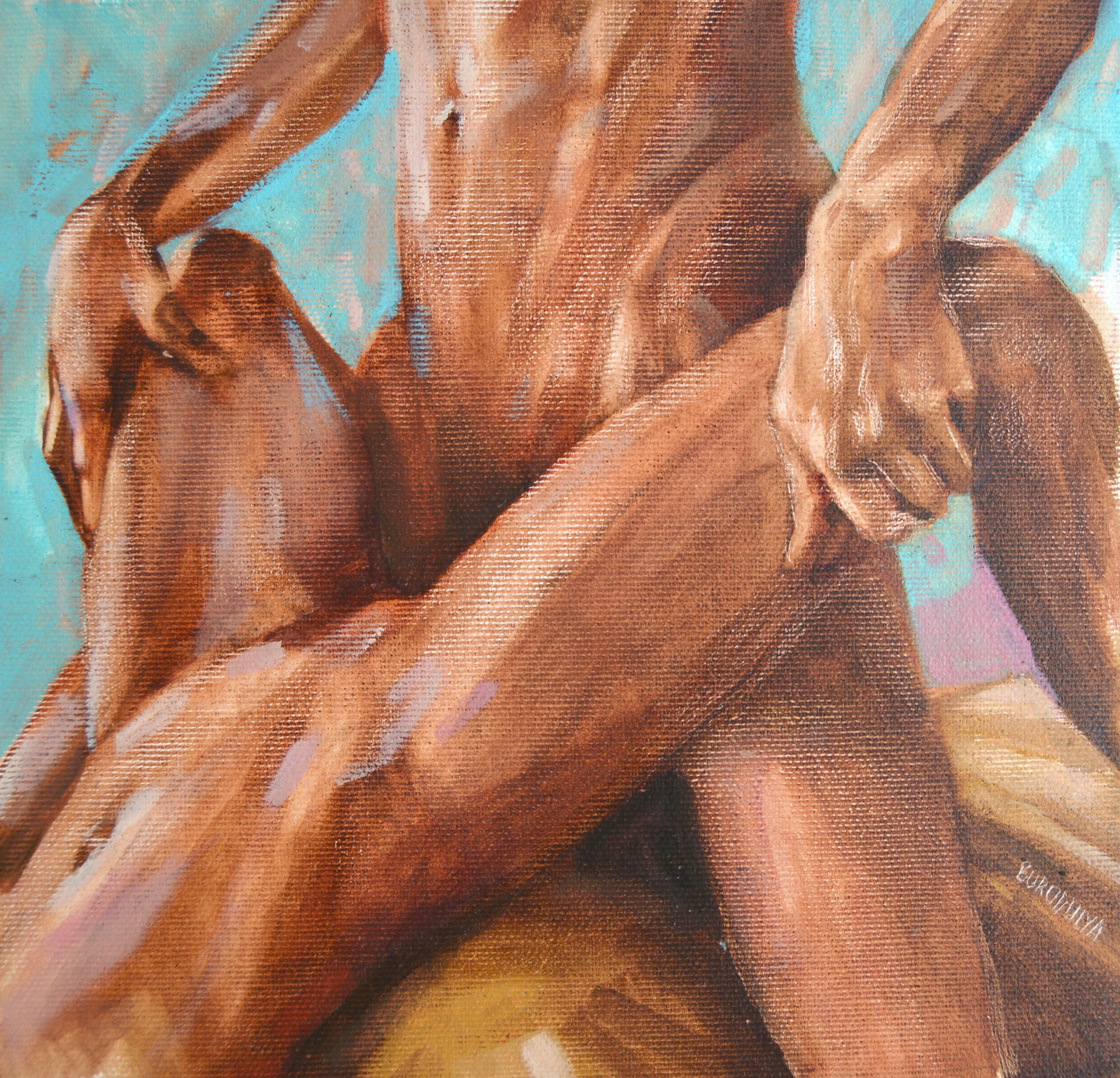 Mature Sex Wall Art Original Oil Painting Erotic Art Sex