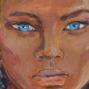 African Woman Art African Painting Original Art Black Woman Painting Oil Painting African Decor African Wall Art Large Art Masai Painting image 4