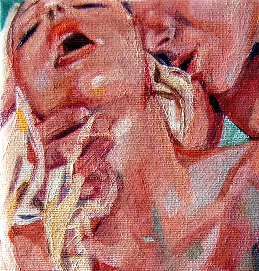 Olieverfschilderij Originele Erotische Kunst Sensuele Sex Rode hq foto