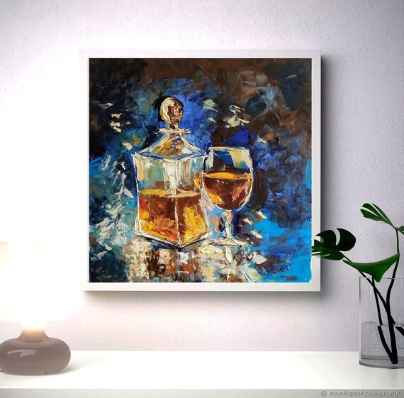 Impressionism Oil On Canvas Palette knife Modern Alcohol Art
