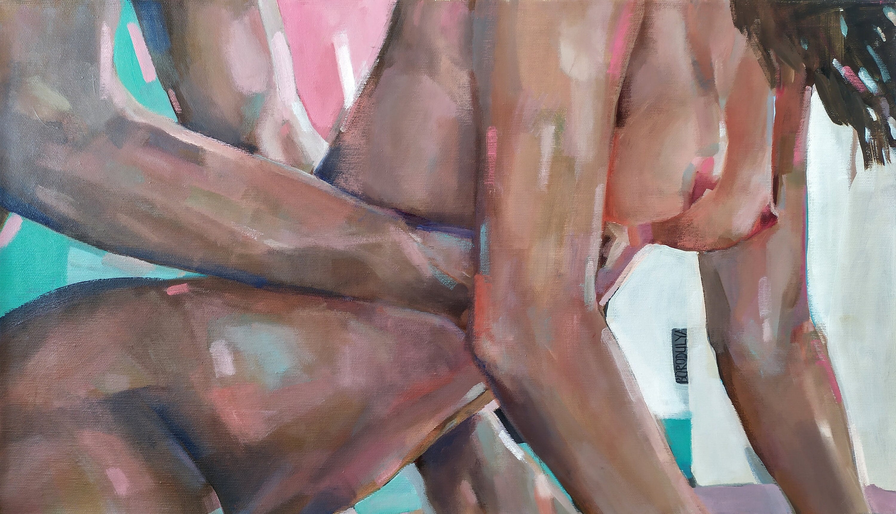 Sex Art Sensual Modern Art Oil Painting Original Erotic pic