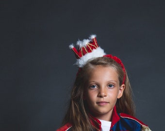 Christmas wreath headband, Christmas wreath headband, faux fur, red velvet