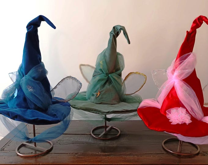 Sleeping Beauty Fairy Hats – Flora, Poppy and Daisy – Velvet and Satin – Kids and Adults Costume