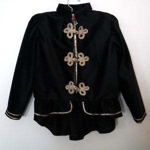 Black velvet Nutcracker jacket - Handmade Christmas costume - Children&#39;s fairy tail frock coat