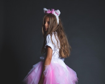 Rubies Costume Gattino Rosa Per Bambina L (8-10 Anni) - Completo Con Top, Tutù, Diadema, Guanti E Collant - 3