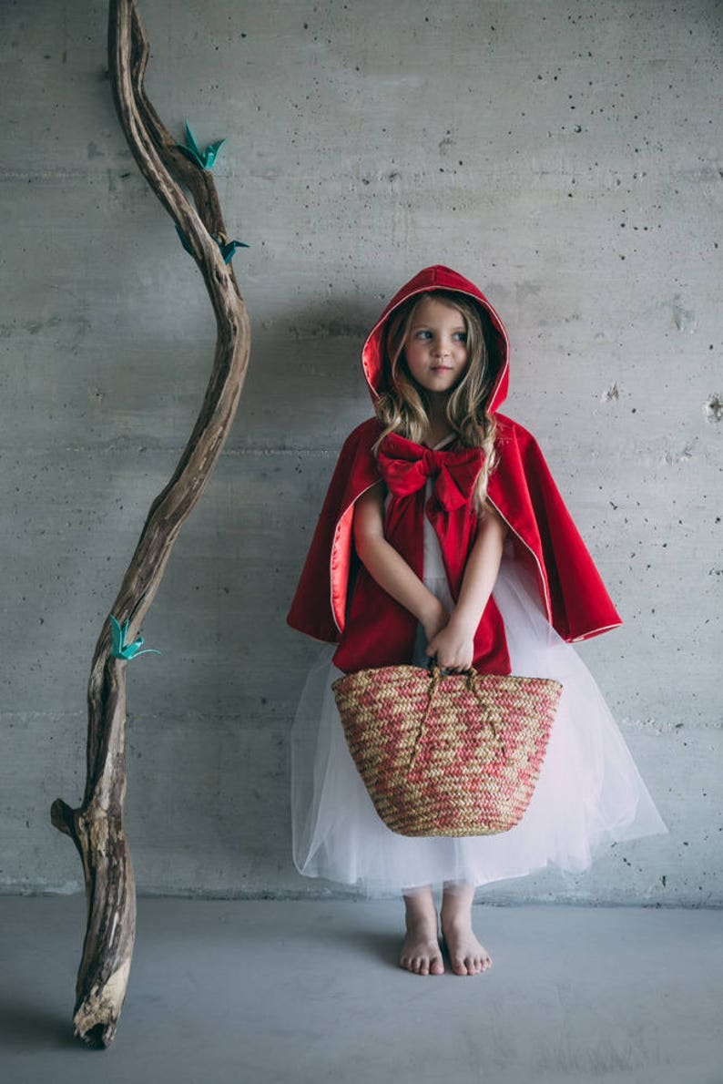 Little Red Riding Hood cape, disguise for kids made in France image 2