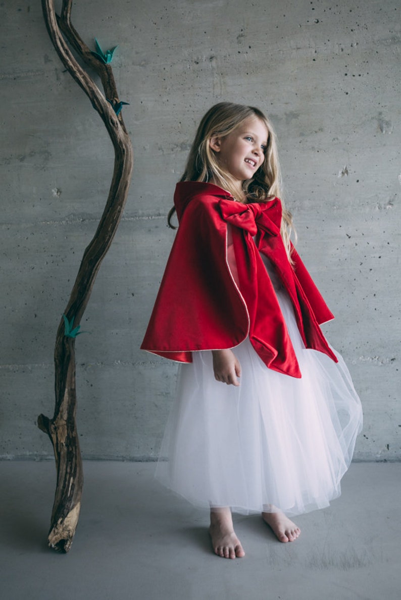 Little Red Riding Hood cape, disguise for kids made in France image 7