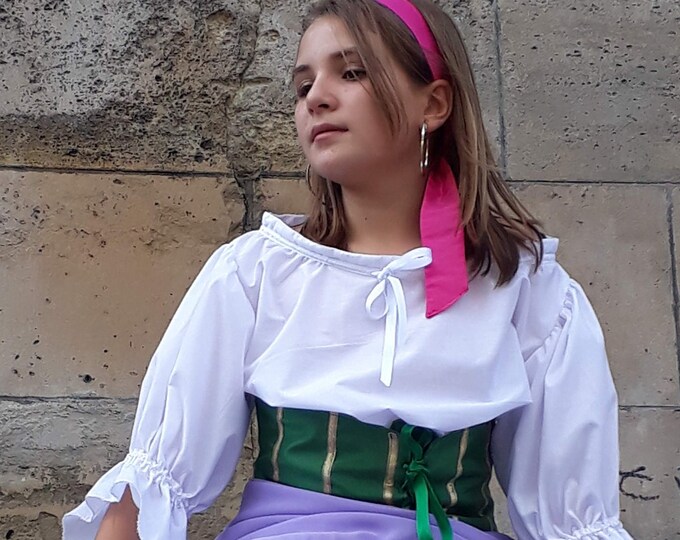 White Cotton Tunic – Handmade – Loose Fit Costume Piece