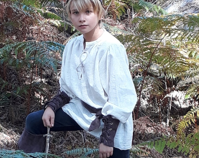 Robin Hood Linen Tunic, Medieval Tunic, Pirate Shirt or Viking Tunic