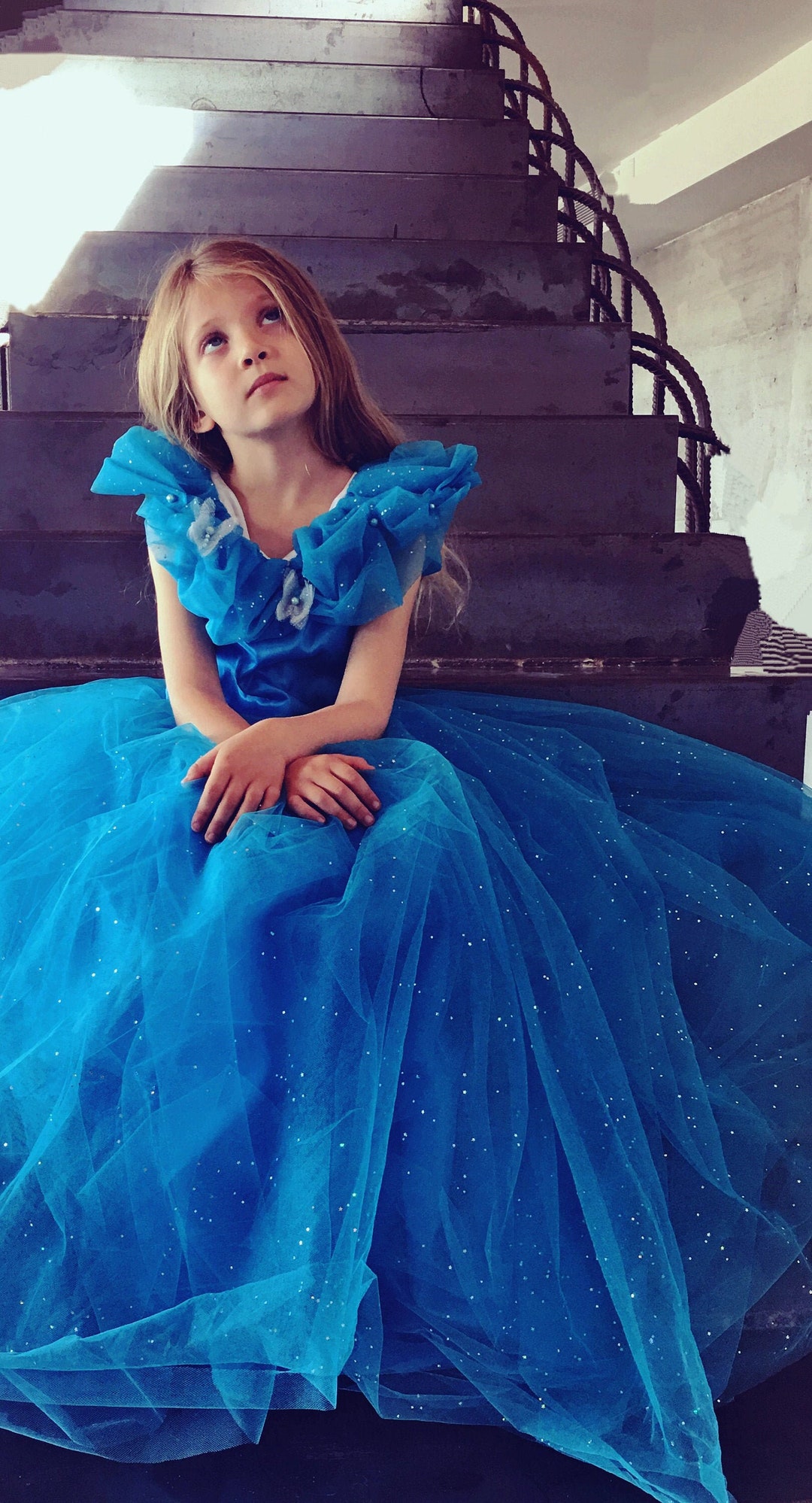 Deguisement Cendrillon fille robe Cendrillon film robe bal Cendrillon deguisement luxe tulle paillete taffetas Etsy France