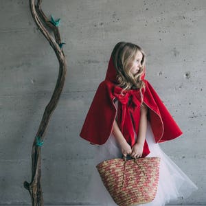 Little Red Riding Hood cape, disguise for kids made in France image 6