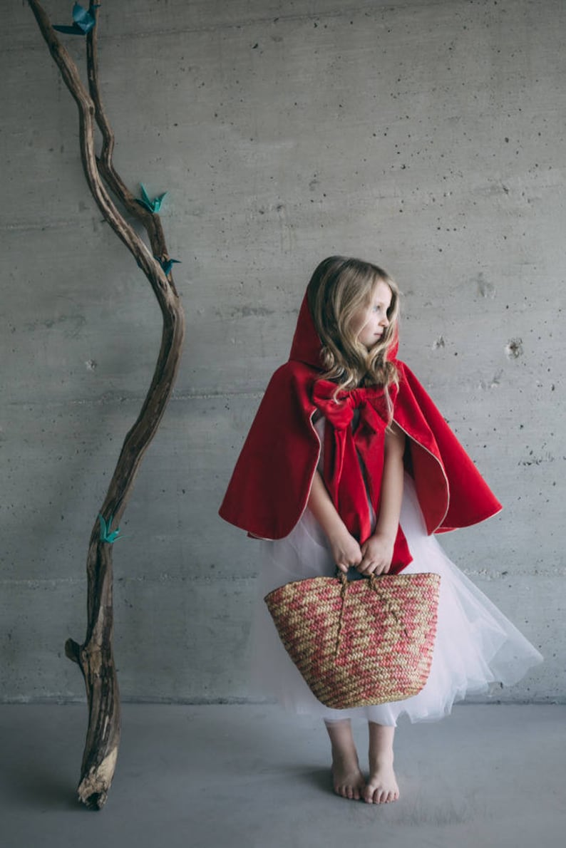 Little Red Riding Hood cape, disguise for kids made in France image 6