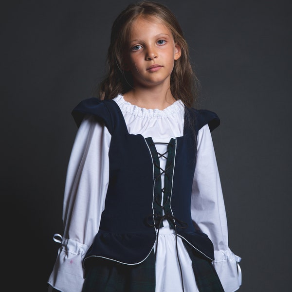 Costume celte, robe médiévale pour fille et femme, inspiration Outlander.