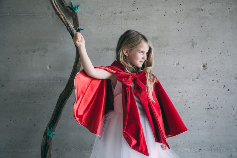 Little Red Riding Hood cape, disguise for kids made in France image 4
