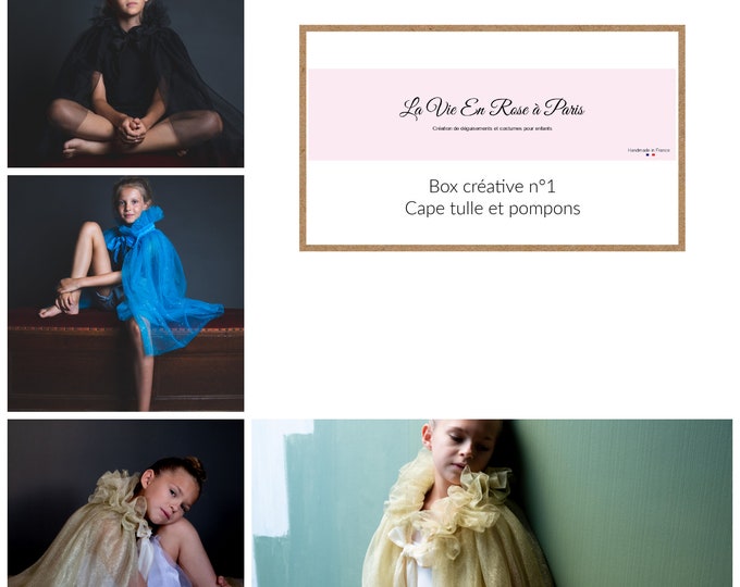 BOX CREATIVE: tulle cape and decorative pompoms