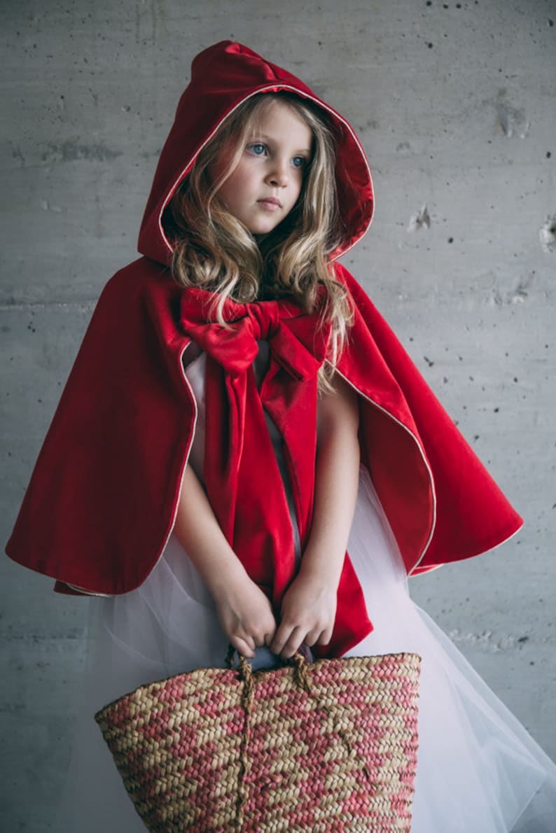 Little Red Riding Hood cape, disguise for kids made in France image 5