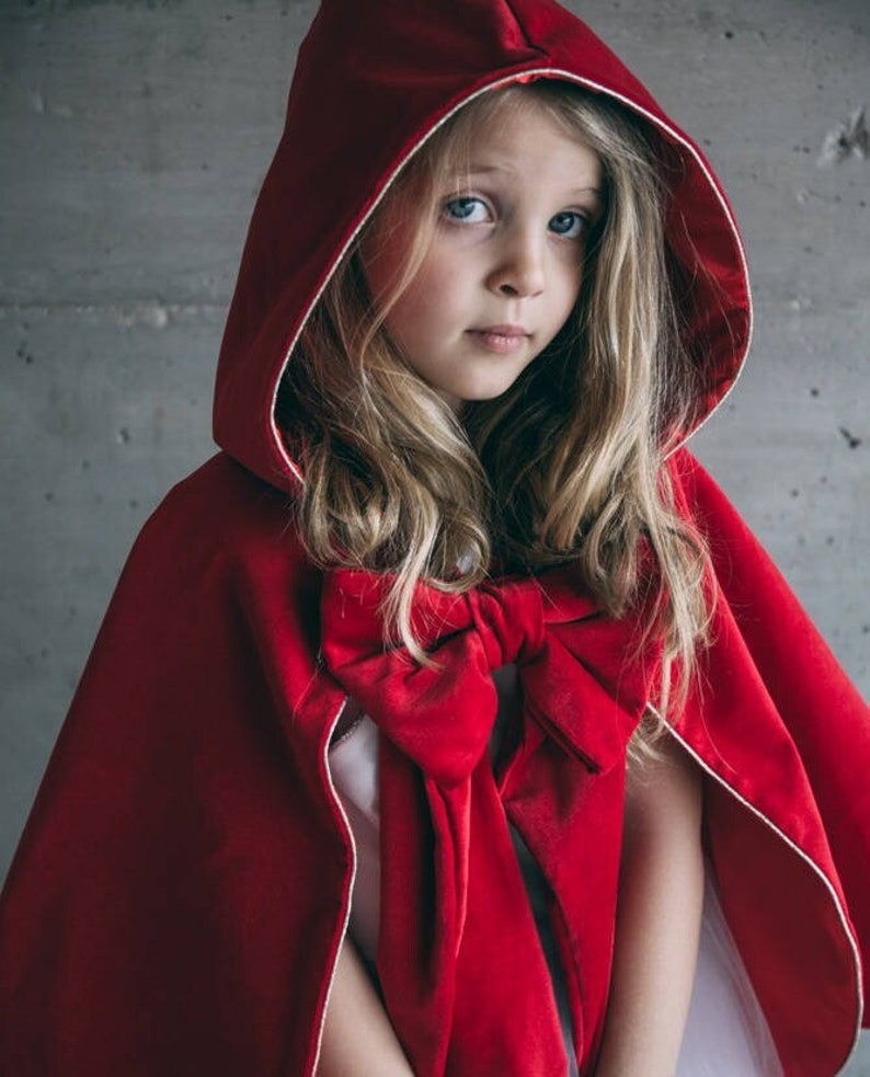 Little Red Riding Hood cape, disguise for kids made in France image 1