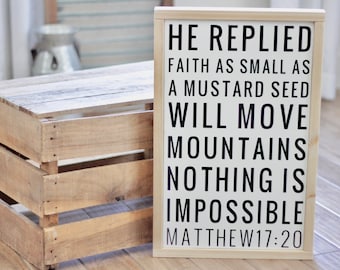 Faith as small as a Mustard Seed - Matthew 17:20