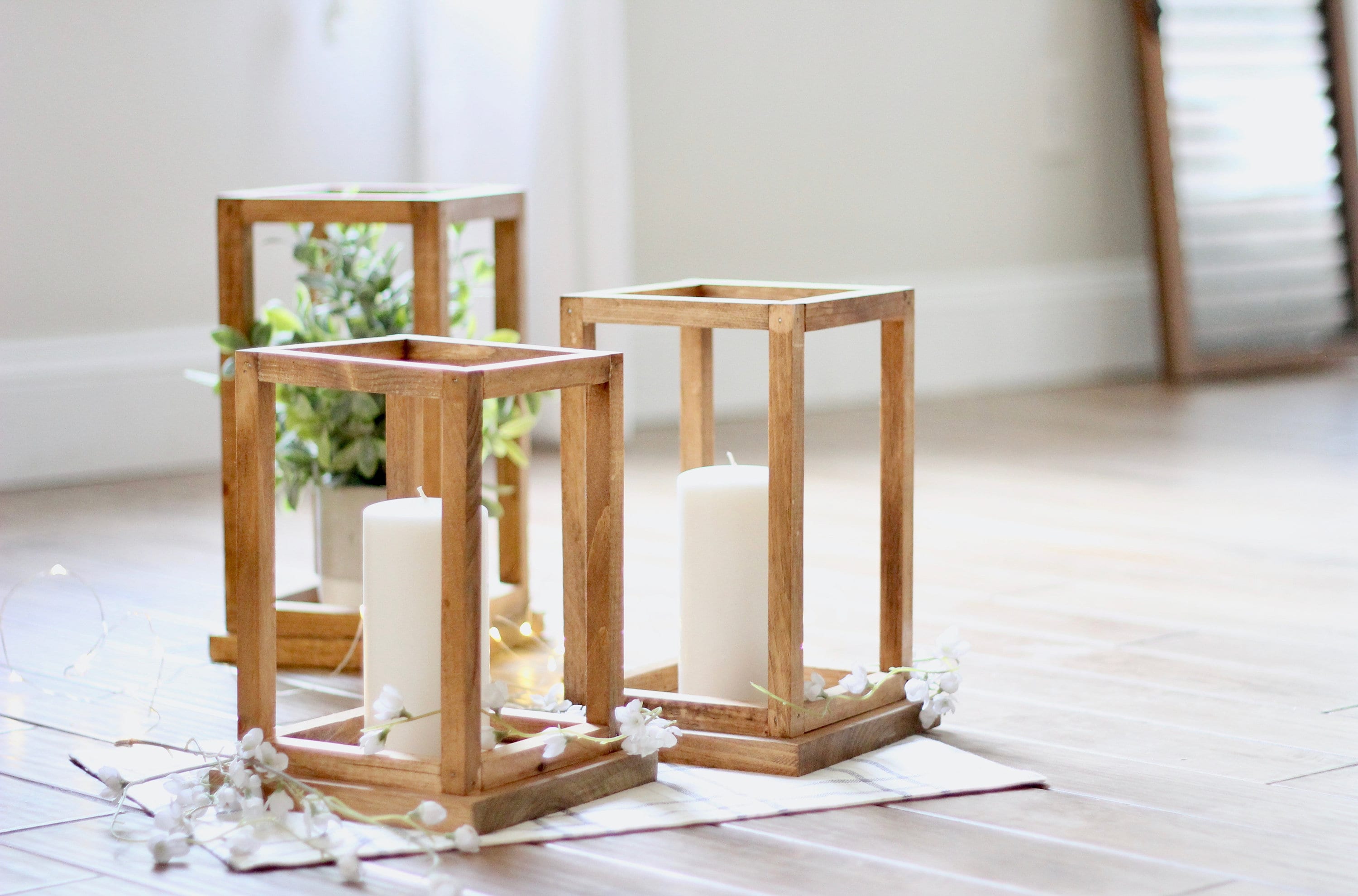 Wood Lantern Wood Lantern Centerpiece Wedding Rustic Etsy