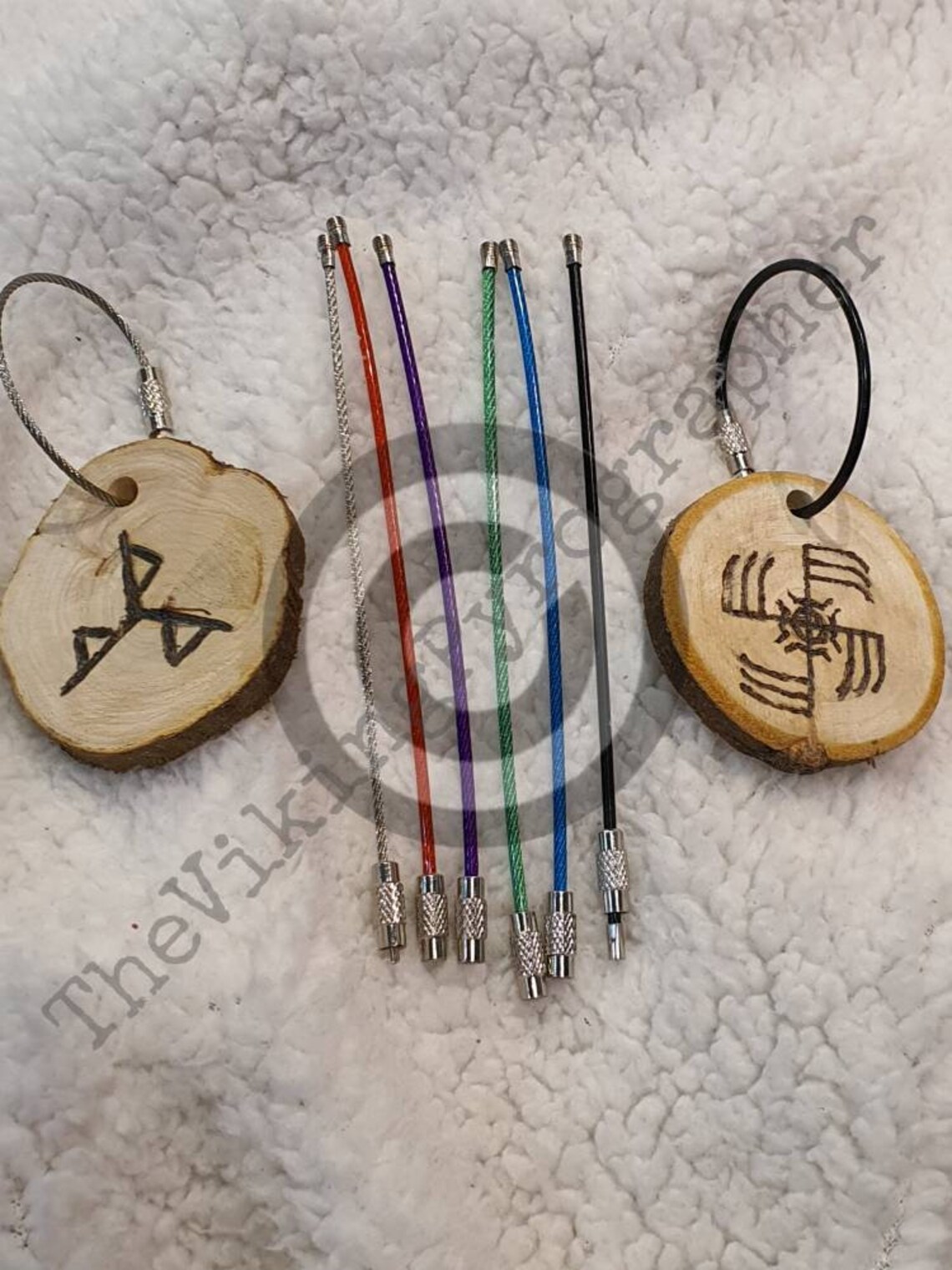 Bespoke Norse / Icelandic Rune, Bindrune & Stave Pyrography Keyring - Etsy