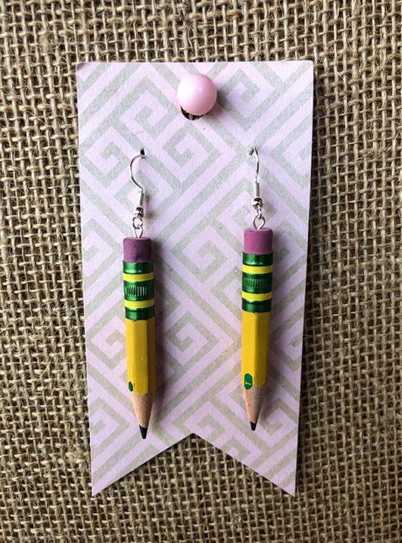 Pencil Earrings Etsy