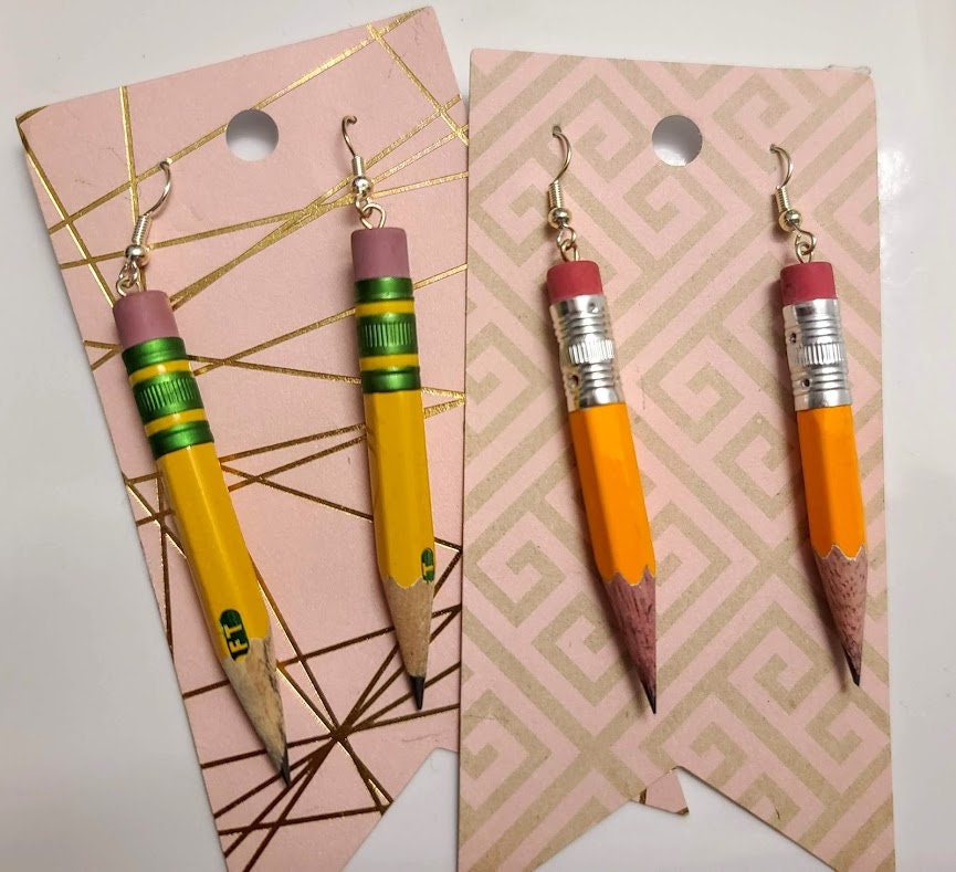 Pencil Earrings free shipping Etsy