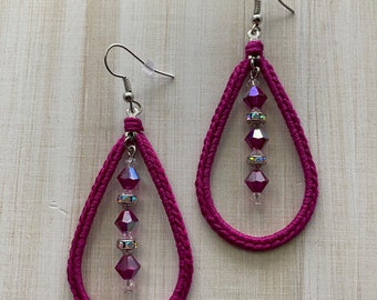 Crochet Earring Pattern, Tear drop Earring Pattern, Crochet Pattern, DIY jewlery