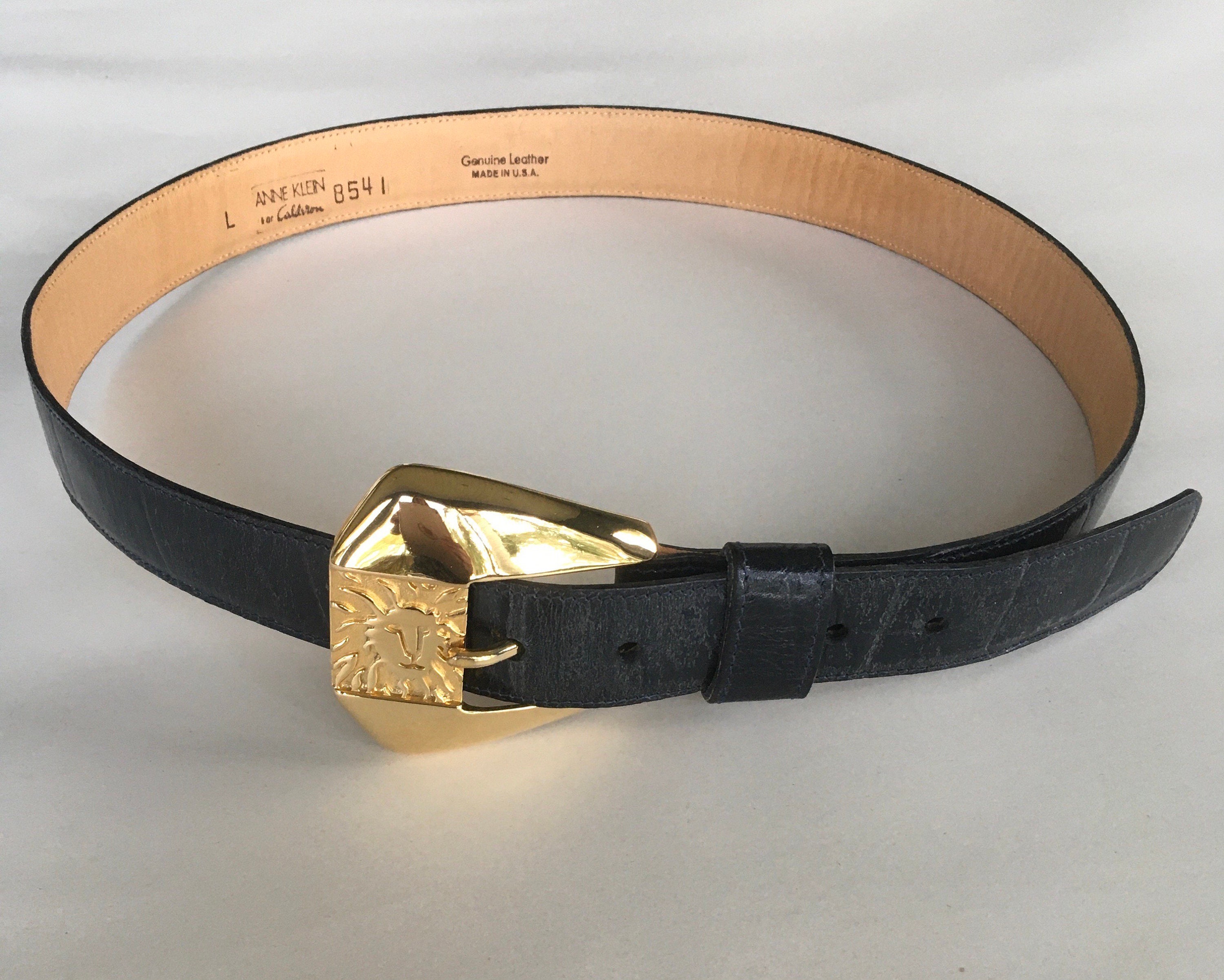 Genuine Leather Belt by Anne Klein for Calderon Vintage EUC - Etsy Ireland