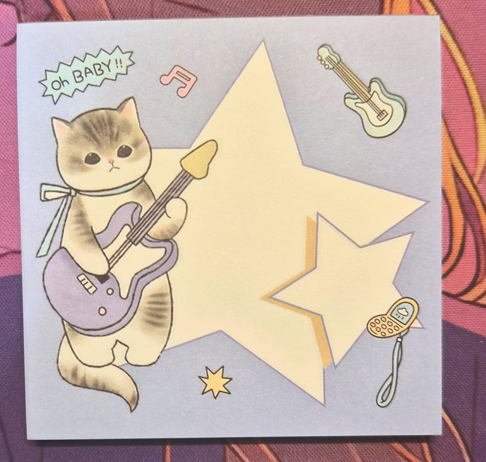 Sassy Cat Sticky Notes | Mofusand-style Memo Pad for Cat Lovers (50 ...