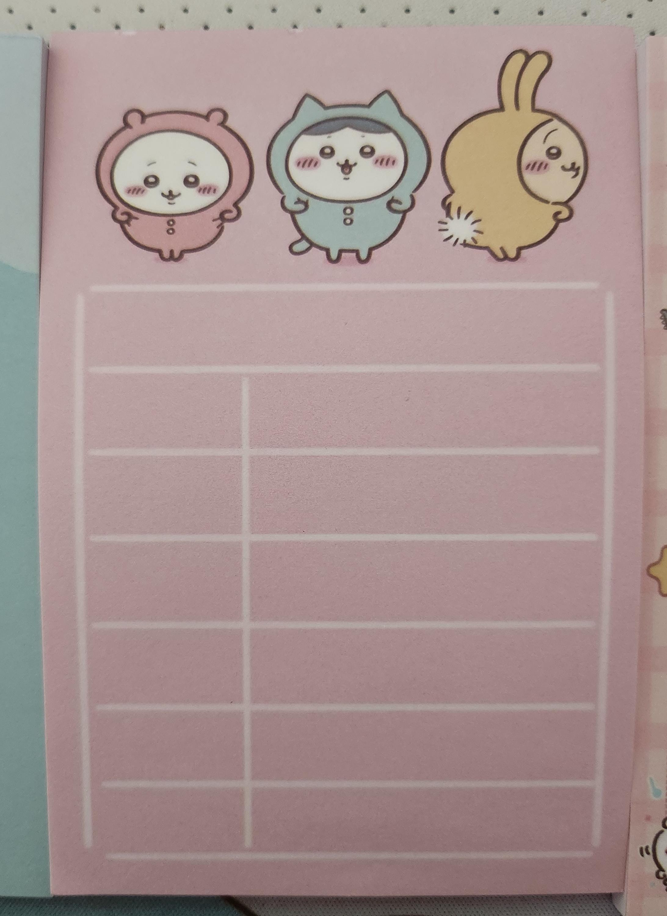 Desk Survival Notes – Miffy Sticky Notes or Chiikawa Memo Sheets | Cute ...