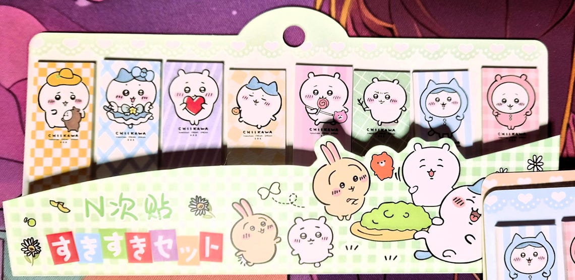 Chiikawa Sticky Notes Set | Kawaii Japan Stationery for Adults | Cute ...