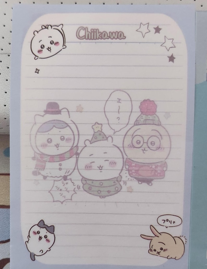 Desk Survival Notes – Miffy Sticky Notes or Chiikawa Memo Sheets | Cute ...