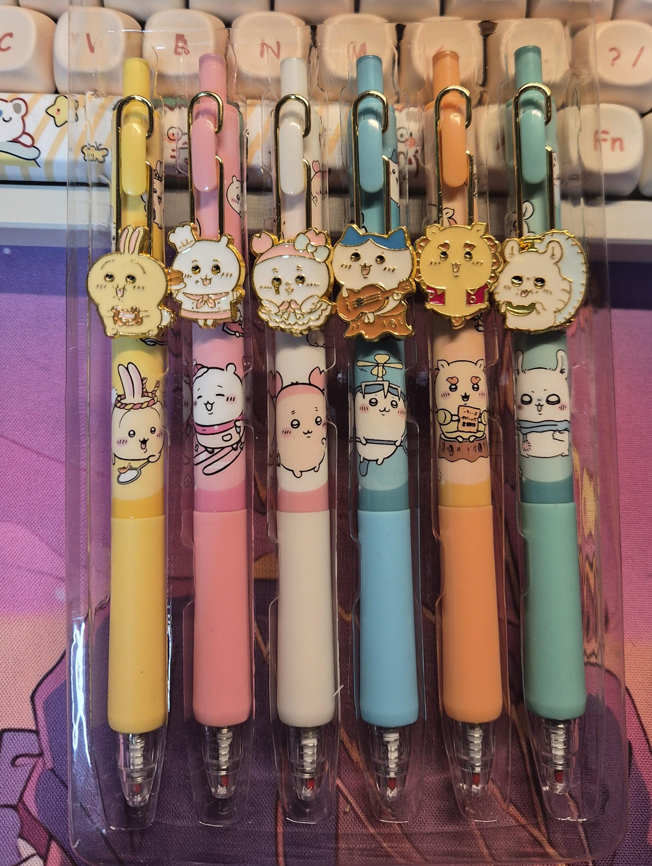 Kawaii Anime Pen Set: Sailor Moon, Hatsune Miku, Chiikawa - 0.5mm Ink