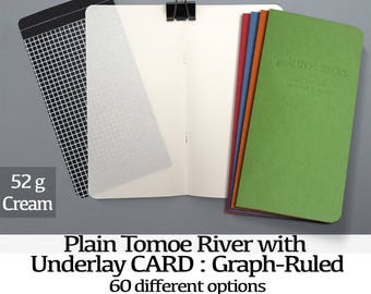 Tomoe River with Underlays 52gsm CREAM - Regular A5 Passport - Scrapbooking  - Watercolors