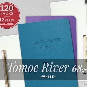 120 pagine - Tomoe River White 68 g/m² - Inserti TN - Quaderni e agende - Scrapbooking - Carta per penna stilografica - 10 formati - 14 colori