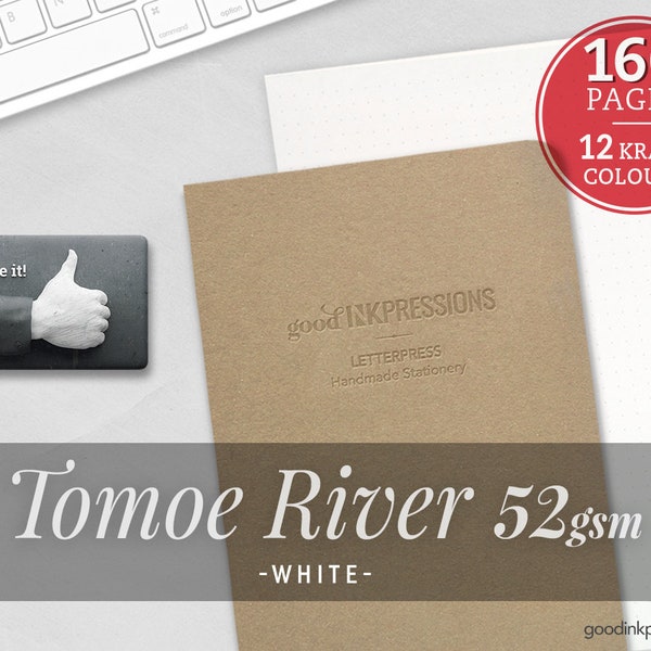 160 Pages- Tomoe River White Midori Inserts -  Notebooks and Planners - Scrapbooking - Fountain Pen - A5 Regular Midori - B6