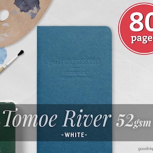 80 pagina's: Tomoe River, wit, 52 g/m², TN-inlegvellen, scrapbookingateliers, vulpen, stippen,