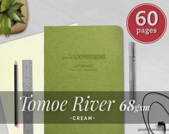 Tomoe River Cream 68 g/m², taccuino da viaggio - Carta per penna stilografica - Midori normale A5 largo B6 sottile A6 personale.