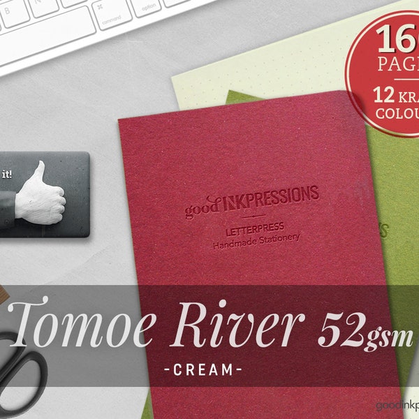160 Pages- Tomoe River Cream Midori Inserts - Notebooks and Planners - Scrapbooking - Fountain Pen - A5 Regulr Midori - B6