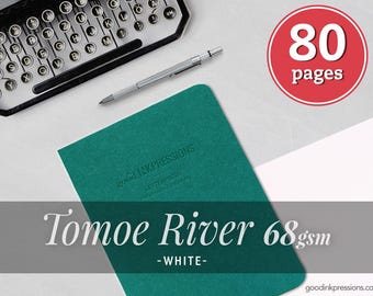 80 páginas - Papel Tomoe River White de 68 g/m², para scrapbooking - Pluma estilográfica - Acuarela