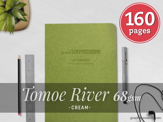 Tomoe River CREAM 68gsm, 160 pages, TN Notebook, Fountain Pen Paper