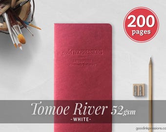 80 pagine - Carta Tomoe River White 52 g/m², inserti TN - Penna stilografica