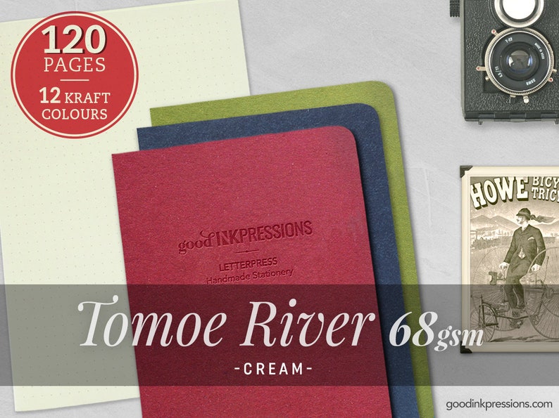 120 Pages Tomoe River Cream 68gsm Midori Inserts Notebooks and Planners Scrapbooking Fountain Pen A5 B6 B6 Slim image 1