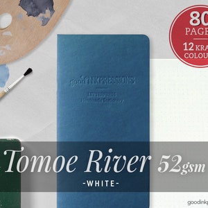 80 Seiten- Tomoe River White 52 g/m², TN-Einlagen- Scrap-Buchung- Füllfederhalter- Punkte-