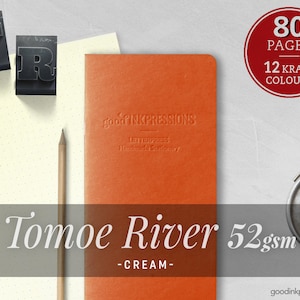 80 pagine - Inserti TN color crema TOMOE RIVER - Quaderno - Carta per penna stilografica - 10 formati - 14 colori