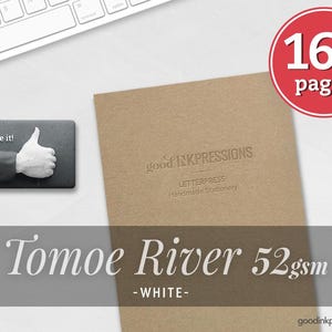 160 Pages- Tomoe River White - TN Inserts -  Notebooks and Planners - Scrap booking - Fountain Pen Paper - 10 sizes - 14 colours