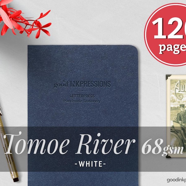 120 Pages- Tomoe River White 68gsm - TN Inserts - Notebooks and Planners - Scrap booking - Fountain Pen Paper - 10 sizes - 14 colours